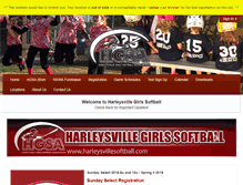 Tablet Screenshot of harleysvillesoftball.com